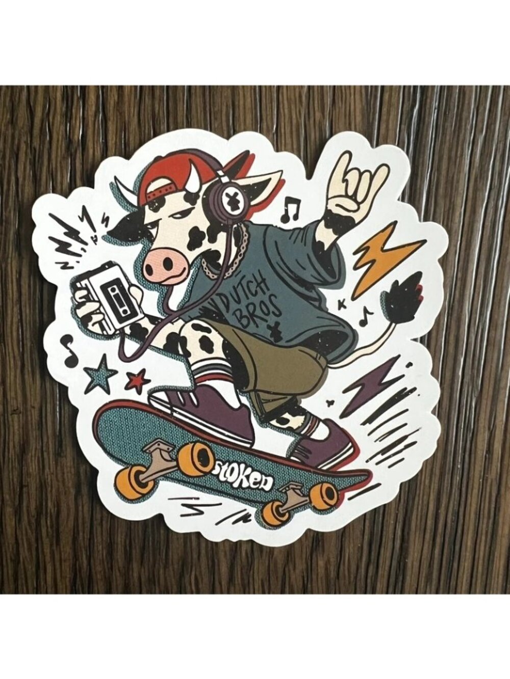 NEW Dutch Bros "Utterly Cool" Cow Skater Sticker